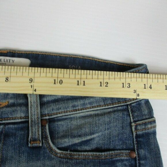 Fidelity Denim Jeans Sola Rebel Floral Mid Rise Ankle Dry Clean Women’s Size 27 - Picture 8 of 11